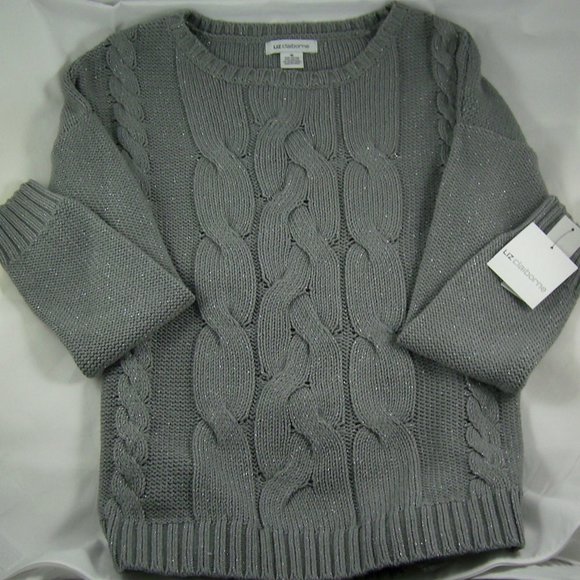 Liz Claiborne Grey Heather Sweater - Picture 1 of 7